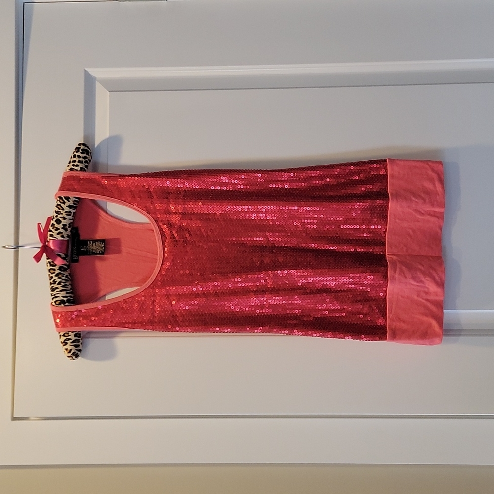 Orange sequence racer back tank